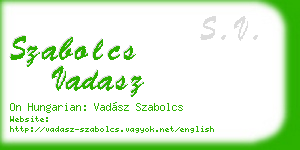 szabolcs vadasz business card